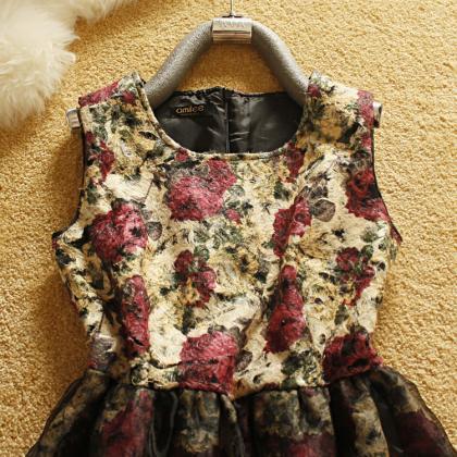 Woolen Vest Dress (with Belt )