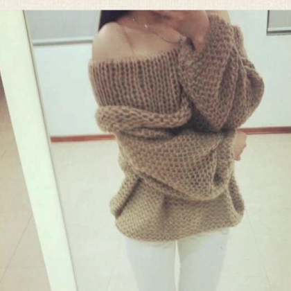 Sexy Strapless Sweater