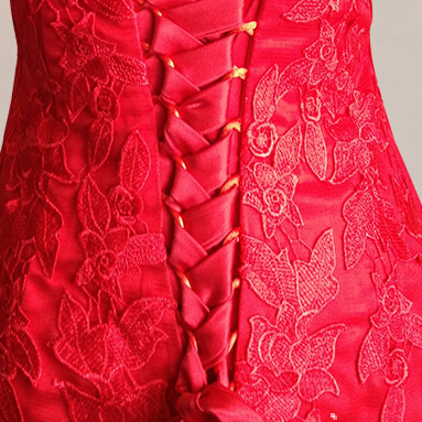 Saw Red Lace Strap Dress