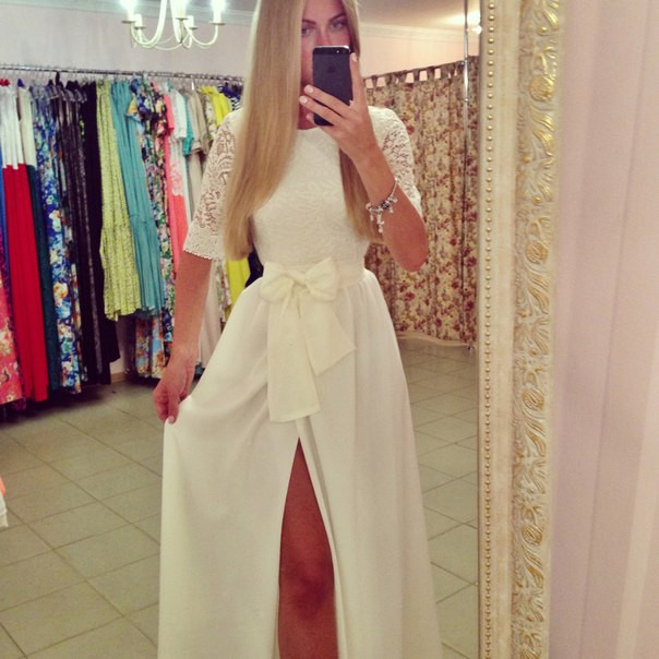 Stitching Lace Dress on Luulla